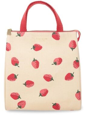 kate spade new york Large Capacity Lunch Tote Strawberries Insulated Interior
